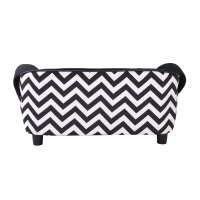 PawHut® Hundesofa Hundebett Hunde Couch Haustier Waschbar Erhöhte Füße Samt Schwarz(m-4)