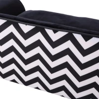 PawHut® Hundesofa Hundebett Hunde Couch Haustier Waschbar Erhöhte Füße Samt Schwarz(m-7)