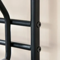 Homcom Cuier Banca pentru Hol cu Rafturi Pantofi in Otel, Negru, 67x30x185cm(m-8)