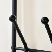 Homcom Cuier Banca pentru Hol cu Rafturi Pantofi in Otel, Negru, 67x30x185cm(m-7)