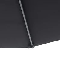Outsunny 3 m Banana Parasol-Black(m-8)