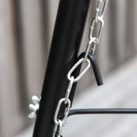 Outsunny Tripod Charcoal Barbecue Grill, size (70x70x165cm)-Black(m-9)