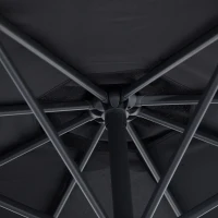 Outsunny 3 m Banana Parasol-Black(m-7)