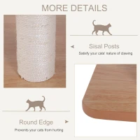 PawHut Ansamblu pentru Pisici in Sisal cu Cusca, Platform si Jocuri, 60x40x120cm(m-7)
