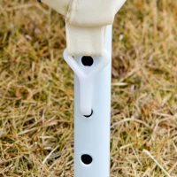 Outsunny Tuinpaviljoen paviljoen partytent tuintent met muggengaas beige 3 x 3 m(m-8)