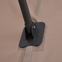 Parasol z korbką podwójny parasol parasol ogrodowy ochrona przeciwsłoneczna metal brązowy(m-9)