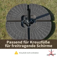 Schermgewicht 4-delig Zonneschermvoet kan worden gevuld met 17 kg water of 25 kg zand(m-6)