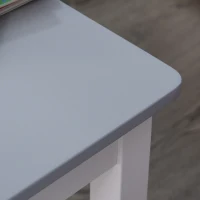 HOMCOM 3-delige kinderzitgroep met kindertafel 2 stoelen voor 3+ kindermeubels grenen + MDF grijs + wit 60 x 50 x 48 cm(m-9)