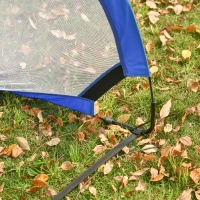 HOMCOM® Pop Up Tor Fußballtor Tragbares Fußballnetz Minitor mit Tragetasche faltbar Blau(m-8)