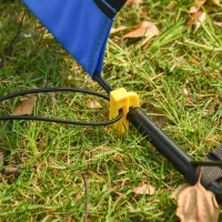 HOMCOM® Pop Up Tor Fußballtor Tragbares Fußballnetz Minitor mit Tragetasche faltbar Blau(m-9)