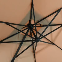 Parasol 3x3m parasol ogrodowy aluminium parasol na taras obracanie o 360 stopni kolor khaki(m-8)