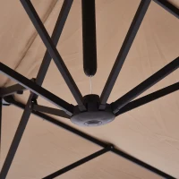 Outsunny parasol podwójny parasol ogrodowy parasol targowy z korbką ręczną 460 x 270 cm(m-8)