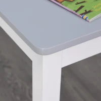 HOMCOM 3-delige kinderzitgroep met kindertafel 2 stoelen voor 3+ kindermeubels grenen + MDF grijs + wit 60 x 50 x 48 cm(m-8)