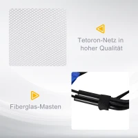 HOMCOM® Pop Up Tor Fußballtor Tragbares Fußballnetz Minitor mit Tragetasche faltbar Blau(m-6)