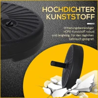 Outsunny Parasolvoet 21-26 kg Parasolstandaard voor Parasol Parasolstokken 38 mm Parasolvoet voor Tuinterras Balkon Cement Zwart Ø51 x 30H cm(m-4)