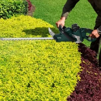 DURHAND Elektrische heggenschaar Snoerloze Elektrische heggenschaar met 350 W motorvermogen Snoerloze 180° draaihendel 52 cm snijlengte Staal ABS Groen + Zwart(m-10)