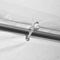 Outsunny Tuinhuisje 6m x 3m Partytent met verwijderbare zijwanden Tuintent Tuinhuisje Deuren Ramen voor familiebijeenkomsten Outdoor Party Wit(m-9)