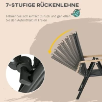 Outsunny opvouwbare zitgroep 7 stuks. Balkonset balkonmeubel 1 tafel + 6 stoelen tuinmeubelset zitset aluminium gaas zwart(m-4)