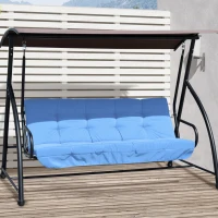 Outsunny kussenset voor veranda schommel 170 cm, stoelkussen, schommelkussen, zijkussen, blauw(m-2)