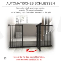 PawHut Hondenhek voor Kleine, Grote en Medium Hondendoorgang, Praktisch voor Vaste Bevestiging, voor Dierenliefhebbers, Zwart(m-5)