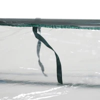 Outsunny Serra da Giardino a Tunnel con 4 Porte Avvolgibili in Acciaio e PVC Trasparente 395x100x80cm(m-9)