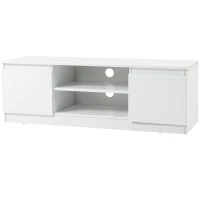 HOMCOM TV lowboard TV tafel TV meubel voor TV's TV dressoir tot 55 inch TV meubel met kastplank wit 120 x 39.5 x 40 cm(m-10)