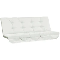 Outsunny kussenset voor veranda schommel 170 cm stoelkussen schommelkussen zijkussen beige(m-1)