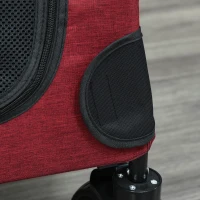 PawHut Passeggino per Cani di Taglia Medio-Grande Rosso(m-8)
