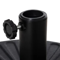 Outsunny Parasolvoet 21-26 kg Parasolstandaard voor Parasol Parasolstokken 38 mm Parasolvoet voor Tuinterras Balkon Cement Zwart Ø51 x 30H cm(m-8)