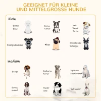 PawHut verhoogd hondenbed met kussen en houten frame Hondenbank Hondenbed Kattenbank Hondenbank Hondenslaapplaats voor kleine en middelgrote honden Wasbare hoes Wit+grijs 90 x 60 x 20 cm(m-7)