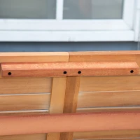 Outsunny opvouwbare zitgroep 5 stuks. Outdoor dining set balkonmeubels weerbestendige tuinmeubelset populierenhout naturel(m-7)