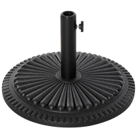 Outsunny parasolstandaard 15 kg parasolstandaard voor parasol ronde parasolstokken 35-48 mm parasolvoet voor tuinterras balkon cement Ø49 cm zwart(m-11)