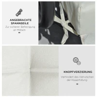 Outsunny kussenset voor veranda schommel 170 cm stoelkussen schommelkussen zijkussen beige(m-5)