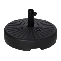 Outsunny Parasolvoet 21-26 kg Parasolstandaard voor Parasol Parasolstokken 38 mm Parasolvoet voor Tuinterras Balkon Cement Zwart Ø51 x 30H cm(m-11)