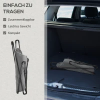 Outsunny campingstoel, draagbaar, opvouwbaar, tuinstoel, regisseursstoel, klapstoel, modern design voor outdoor picknicks, max. Belasting 120 kg Lichtgrijs 88 x 74 x 84 cm(m-5)