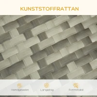 PawHut hondenmand hondensofa kattenmand met kussen kattensofa hondenmand voor middelgrote en kleine honden rotan grijs 75 x 75 x 20 cm(m-5)