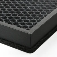 HOMCOM vervangingsfilter voor luchtreiniger H13 HEPA-filter actieve koolfilter wit + zwart 39 x 27 x 4,5 cm(m-8)