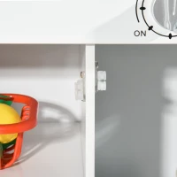 HOMCOM Cocina de Juguete de Madera para Niños de +3 Años Cocinita de Juguete con Luz y Sonidos 65x29x81 cm Azul(m-9)