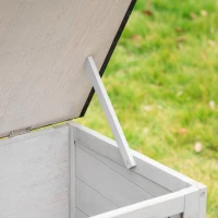 PawHut Casa para Coelhos de Madeira Coelheira para  Exterior com Bandeja Removível e Telhado Asfáltico 86x45x70cm Cinza e Preto(m-9)