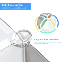 HOMCOM Dulap Gardaroba Modulara 10 Cuburi, Alb,111x47x145cm(m-5)