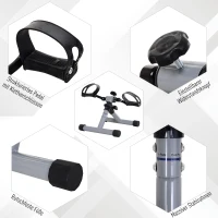 Homcom® Mini Trenażer Składany Bezstopniowa Regulacja Oporu Stal(m-7)