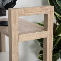 HOMCOM masa de birou cu economisire de spatiu din lemn, cu bibliotecă laterala si 3 rafturi(m-11)