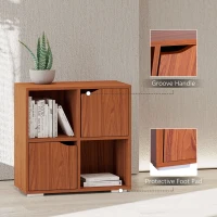 HOMCOM Mobilier Librarie cu 4 Compartimente si Panouri Particule 60x 29 x60cm(m-5)