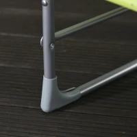 Outsunny Espreguiçadeira dobrável e reclinável de jardim com apoio de cabeça e encosto ajustável em 5 níveis Tecido textilene respirável 182x56x24,5 cm verde(m-8)