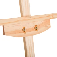 HOMCOM® Staffelei Atelierstaffelei 90° einstellbar Buche Natur(m-9)