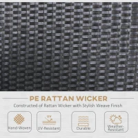 Outsunny 4 PCS Outdoor Patio Furniture Sets All Weather PE Rattan Chair set Indoor Outdoor Backyard Garden Coffee Table with Cushions Cream White(m-4)