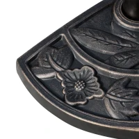 Outsunny 9kg Resin Half Round Parasol Base Umbrella Stand Garden Outdoor Accessories - Adjustable Coupler Suitable Umbrella Rod: Φ3.8cm, Φ4.8cm(m-9)
