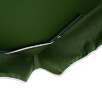 Outsunny 3 Seater Canopy Swing Chair Outdoor Garden Bench with Sun Cover Metal Frame - Green Stripes(m-12)