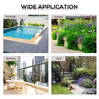 Outsunny Garden Small Folding Square Rattan Coffee Table Bistro Balcony Outdoor Wicker Weave Side Table 40H x 40L x 40Wcm Brown(m-7)