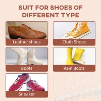 HOMCOM 4 Pairs Electric Shoe Dryer, Portable Shoe Warmers with Constant Temperature for Boots, Leather Shoes, Socks, White(m-5)